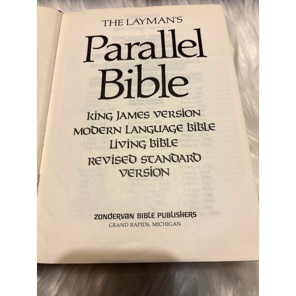 The Laymans Parallel Bible King James Modern Language Living Revised Standard Zo